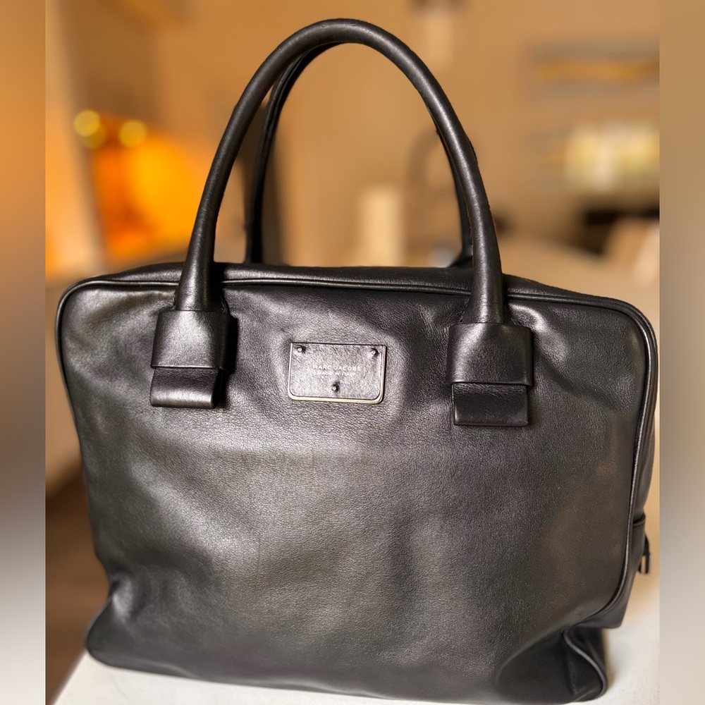 Marc Jacobs Black Leather Briefcase